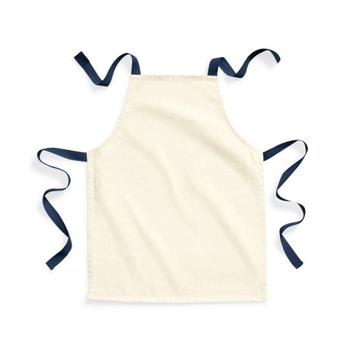 Westford Mill Fairtrade Cotton Junior Craft Apron Natural/French Navy